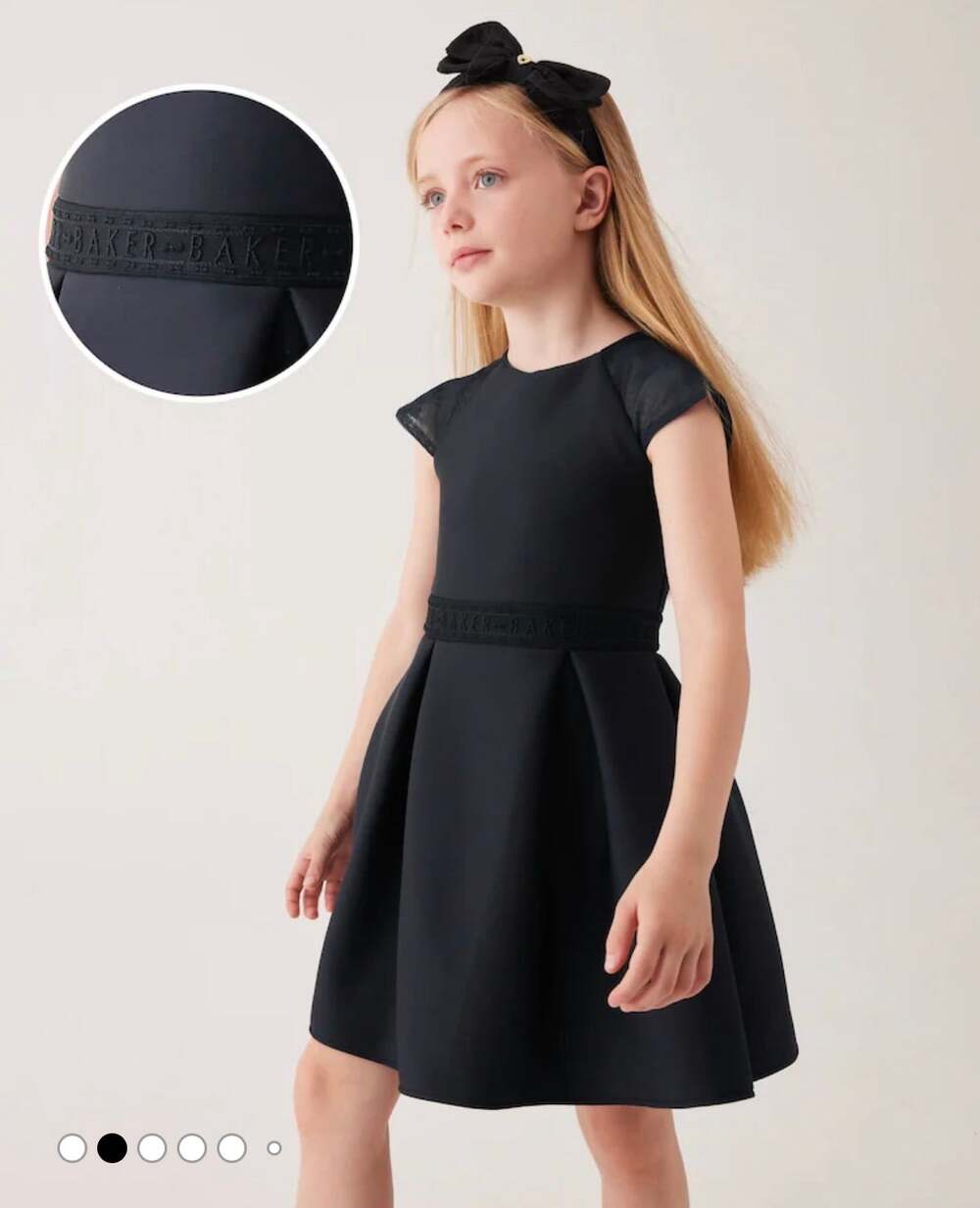 Baker by Ted Baker Mesh Scuba Dress (black)